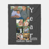 Aangepaste foto-inklage voor 1 trouwdag 7 fleece deken (Voorkant)