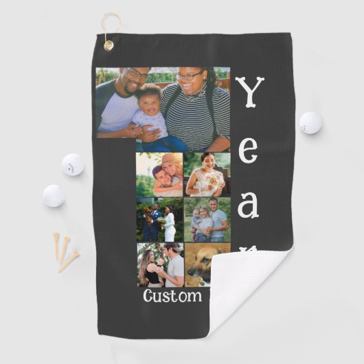 Aangepaste foto-inklage voor 1 trouwdag 7 golfhanddoek (Insitu)