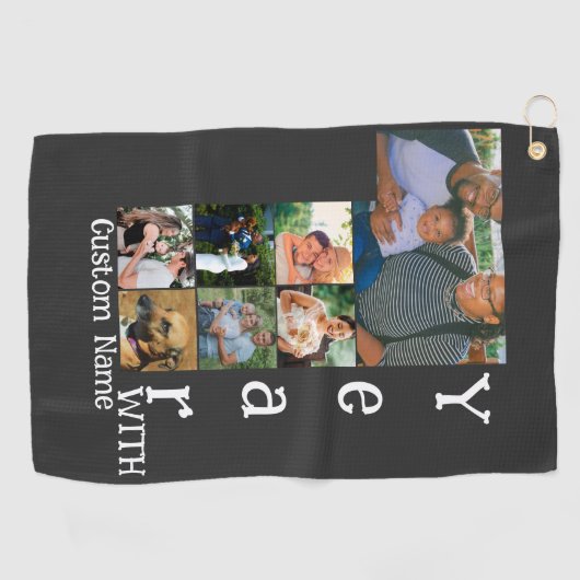 Aangepaste foto-inklage voor 1 trouwdag 7 golfhanddoek (Horizontaal)