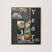 Aangepaste foto-inklage voor 1 trouwdag 7 legpuzzel (Verticaal)