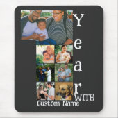 Aangepaste foto-inklage voor 1 trouwdag 7 muismat (Voorkant)