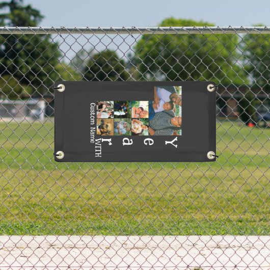 Aangepaste foto-inklage voor 1 trouwdag 7 spandoek (Insitu)