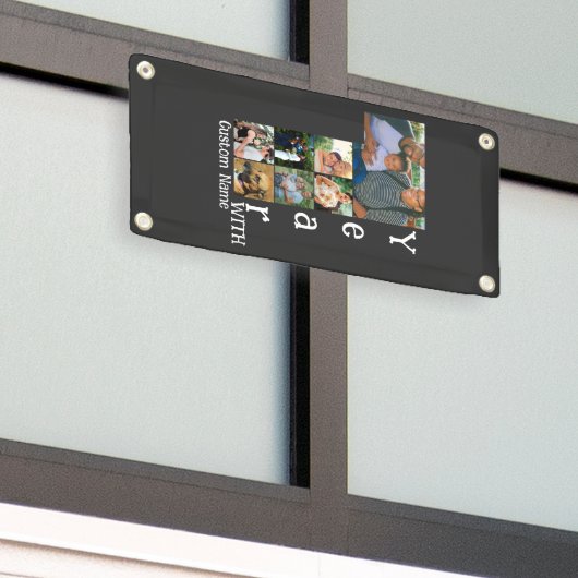 Aangepaste foto-inklage voor 1 trouwdag 7 spandoek (Buitenkant Gebouw)