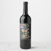 Aangepaste foto-inklage voor 1 trouwdag 7 wijn etiket (Voorkant)