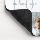 Aangepaste foto-inkollage kleinkinderen Namen Muismat (Hoek)