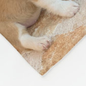 Aangepaste foto-inkollage roze poot afdrukken  fleece deken (Hoek)