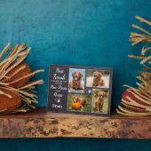 Aangepaste foto-inkolling Pet Dog Memorial Paw Fotoplaat (Zijkant)