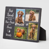 Aangepaste foto-inkolling Pet Dog Memorial Paw Fotoplaat (Zijkant)