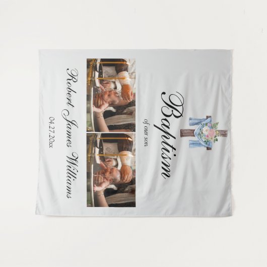 Aangepaste foto-inkt kerstmis achtergrond wandkleed (Voorkant (horizontaal))