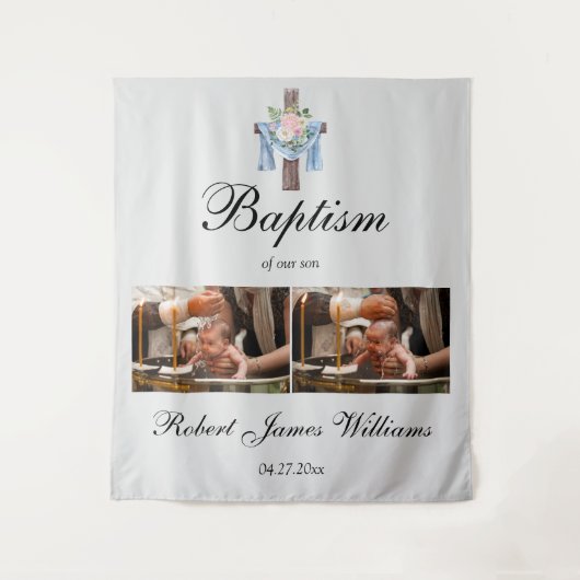 Aangepaste foto-inkt kerstmis achtergrond wandkleed (Voorkant)