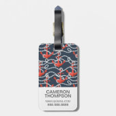 Aangepaste foto-inktankers en beschermpatroon bagagelabel (Achterkant verticaal)