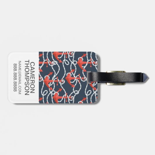 Aangepaste foto-inktankers en beschermpatroon bagagelabel (Achterkant horizontaal)