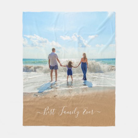 Aangepaste foto-inktbank Uw familie foto-cadeau Fleece Deken (Voorkant)