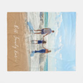 Aangepaste foto-inktbank Uw familie foto-cadeau Fleece Deken (Voorkant (Horizontaal))