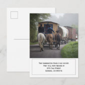 Aangepaste foto-inktpatronen op paarden aankondigingskaart (Voorkant / Achterkant)