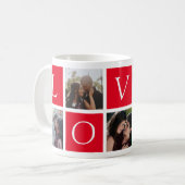 Aangepaste foto-inkuilcoupons LOVE Romantic Koffiemok (Voorkant links)