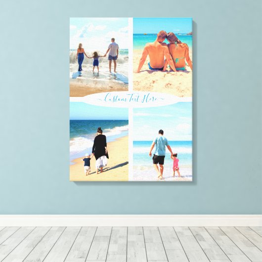 Aangepaste foto-inkuilfamilie liefde persoonlijke  canvas afdruk (Insitu (Houten vloer))