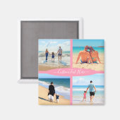 Aangepaste foto-inkuilfamilie liefde persoonlijke  magneet (Voorkant / Achterkant)