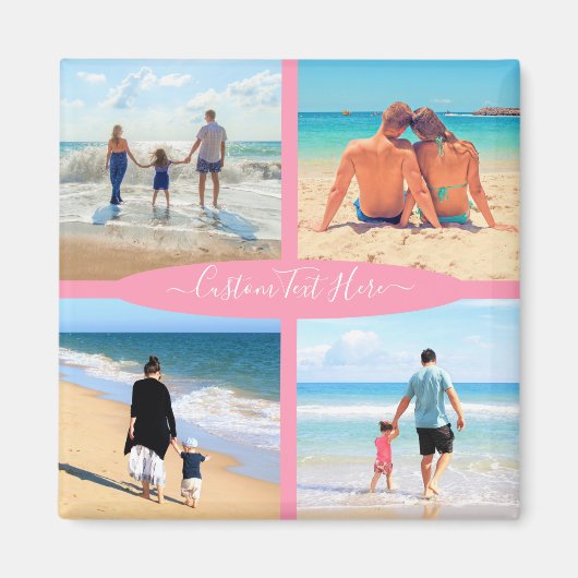 Aangepaste foto-inkuilfamilie liefde persoonlijke  magneet (Voorkant)