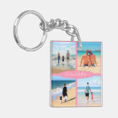 Aangepaste foto-inkuilfamilie liefde persoonlijke  sleutelhanger (Voorkant Links)