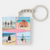 Aangepaste foto-inkuilfamilie liefde persoonlijke  sleutelhanger (Achterkant)