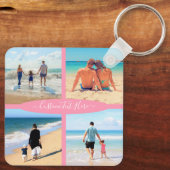 Aangepaste foto-inkuilfamilie liefde persoonlijke  sleutelhanger (Achterkant)