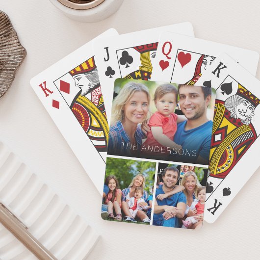 Aangepaste foto-inkuilfamilie-vrienden pokerkaarten
