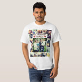 Aangepaste foto-inkuilharten en tekst-T-shirt T-shirt (Voorkant volledig)