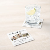 Aangepaste foto-inkuiling Pet Dog opslaan Datumkaa Kartonnen Onderzetters (Insitu)