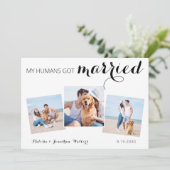 Aangepaste foto-inkuiling Pet Dog Weddenschap Save The Date (Staand voorkant)