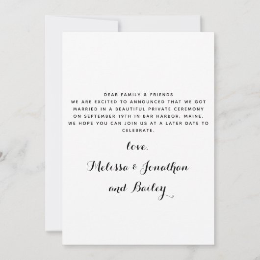 Aangepaste foto-inkuiling Pet Dog Weddenschap Save The Date (Achterkant)