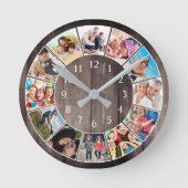 Aangepaste foto-inkuiling Rustic Farmhouse Ronde Klok (Voorkant)