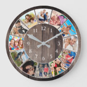 Aangepaste foto-inkuiling Rustic Farmhouse Ronde Klok (Voorkant)