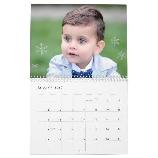 Aangepaste foto-inkuilkalender kalender (Jan 2026)