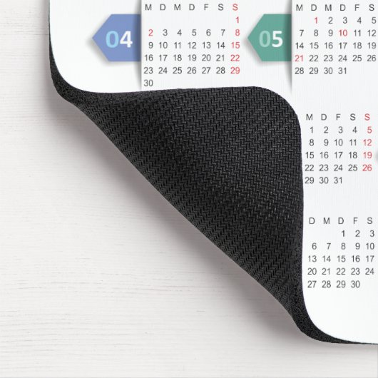 Aangepaste foto-inkuilkalender muismat (Hoek)