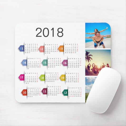 Aangepaste foto-inkuilkalender muismat (Met muis)