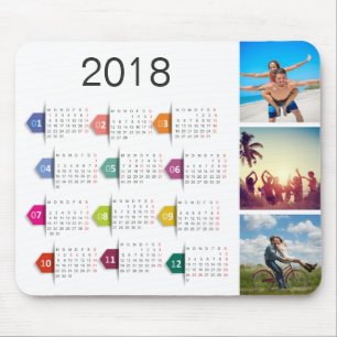 Aangepaste foto-inkuilkalender muismat