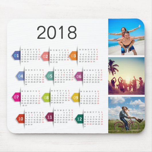 Aangepaste foto-inkuilkalender muismat (Voorkant)