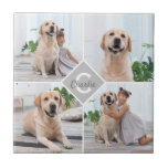 Aangepaste foto-inkuilmonogram Naam Dog Tegeltje<br><div class="desc">Viel je beste vriend met een aangepaste monogram foto-inkool keramische tegel. Wanneer je zoveel leuke herinneringen en foto's hebt, is één foto niet genoeg. Onze Dog Photo tegel heeft vier foto's. Of je nu een nieuwe puppy hebt, of om elk jaar alle speciale momenten te onthouden, elk huisdier verdient een...</div>