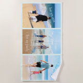 Aangepaste foto-inkuiltekst Handdoek Uw familie (Voorkant)