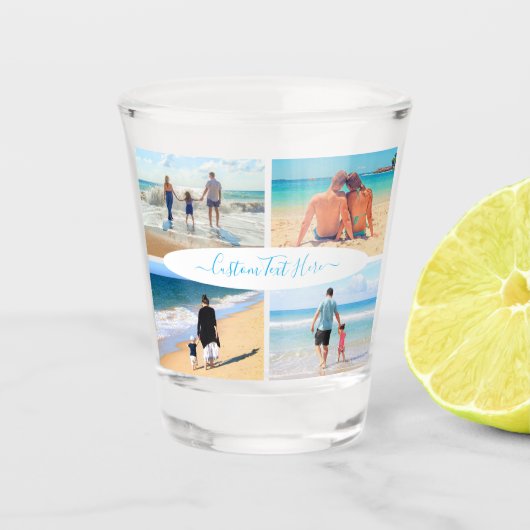 Aangepaste foto-inkuiltekst Shot Glass Speciaal Glas (Voorkant)