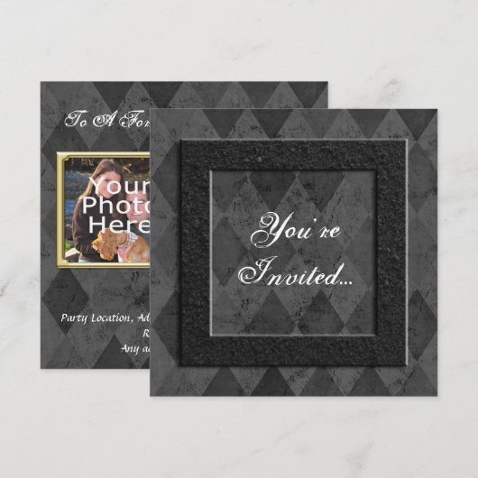 Aangepaste foto-inname of partijuitnodigingen kaart (Voorkant / Achterkant)