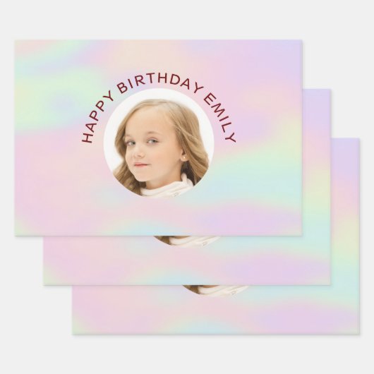 Aangepaste foto inpakpapier vel (Set)