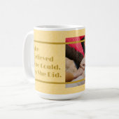 Aangepaste Foto Inspirerend Gifts voor Dames Geel Koffiemok (Voorkant links)