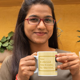 Aangepaste Foto Inspirerend Gifts voor Dames Geel Koffiemok