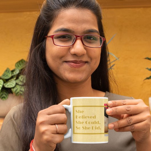 Aangepaste Foto Inspirerend Gifts voor Dames Geel Koffiemok