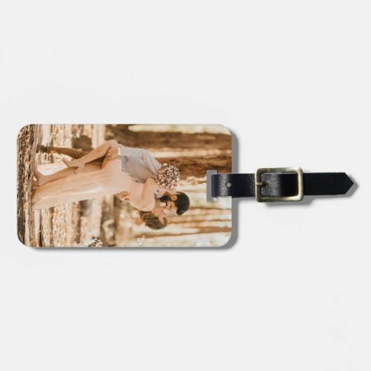 Aangepaste foto Instagram Bagagelabel (Voorkant horizontaal)