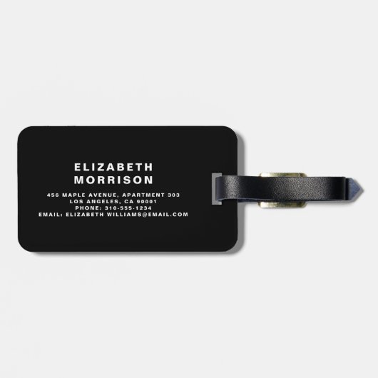 Aangepaste foto Instagram Bagagelabel (Achterkant horizontaal)