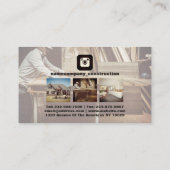 Aangepaste foto-instagram QR-code Visitekaartje (Achterkant)