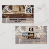 Aangepaste foto-instagram QR-code Visitekaartje (Voorkant / Achterkant)